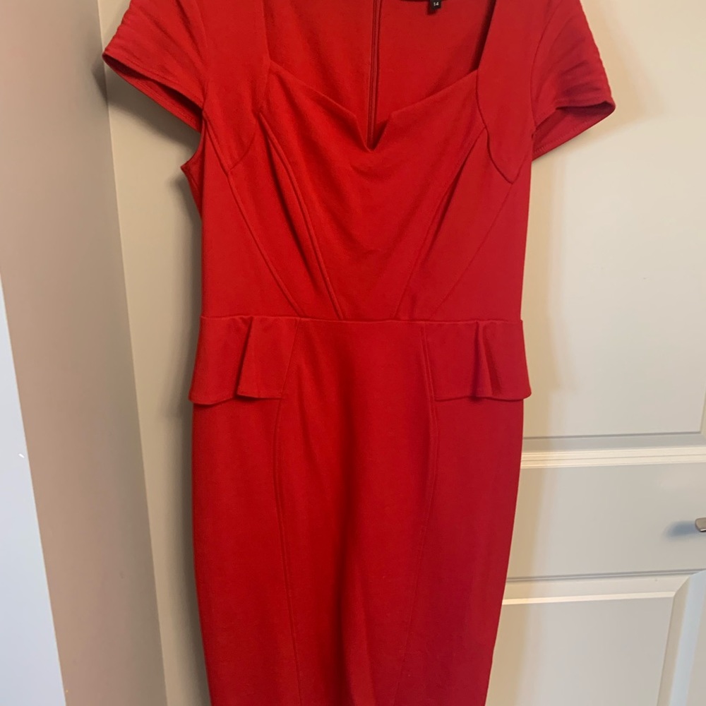 Star Red Dress Worn Once UK Size 14, North American 10-12